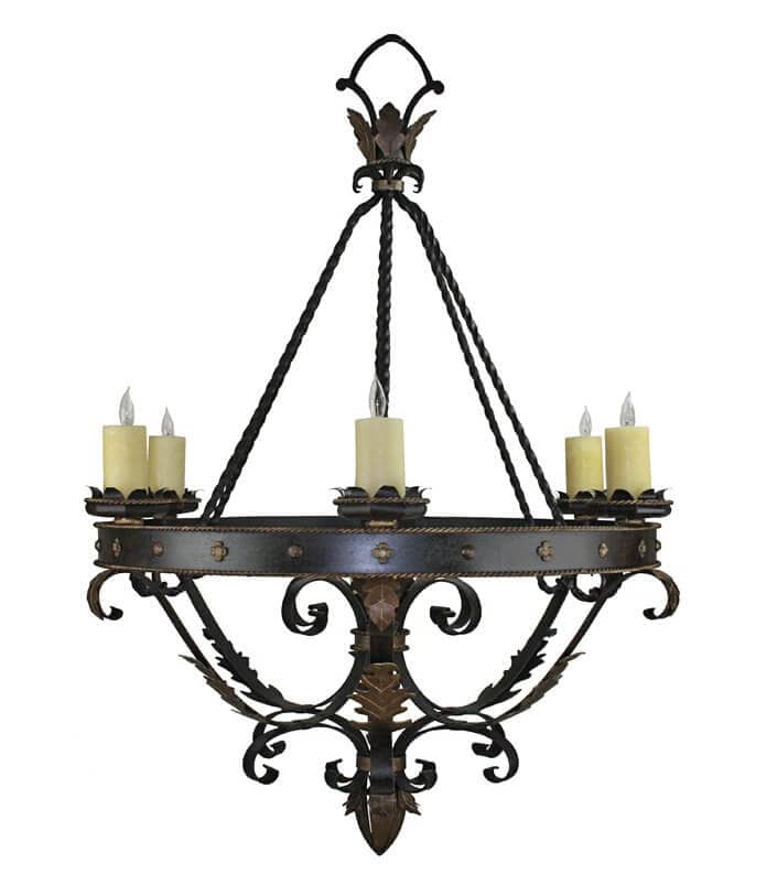 Hand Forged Chandeliers Hacienda Lights, Old World Rustic Chandeliers
